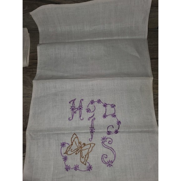 Set Of 4 Vintage Needle Point Napkins - Picture 2 of 4